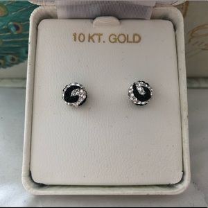 10K Swarovski Crystal Stud Earrings